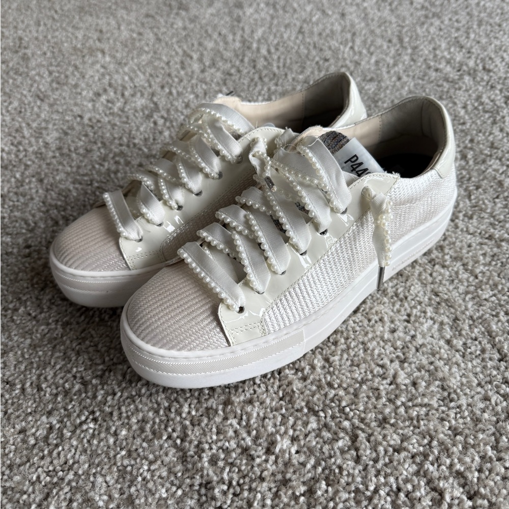 P448 Women's Cream and White Sneakers